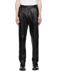 Bally - Pleated Leather Pants - Lyst
