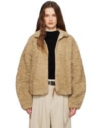 Jil Sander - Cotton Fleece Zip-Up Jacket - Lyst