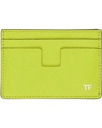 Tom Ford - Green Leather Classic Card Holder - Lyst