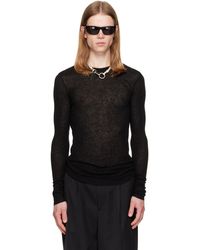 Tonywack - Sheer Wool Ribbed Knit Sweater - Lyst