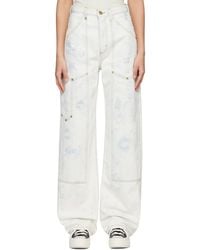 RE/DONE - White Super High Workwear Jeans - Lyst