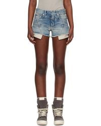 Rick Owens - Temple Lana Cut Off Denim Shorts - Lyst