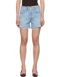 Agolde - Parker Long Denim Shorts - Lyst