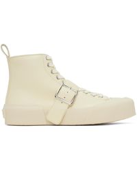 Jil Sander - Off-white Buckle Sneakers - Lyst