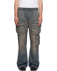 Amiri - Drawstring Baggy Denim Cargo Pants - Lyst