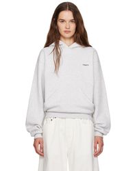 Coperni - Pull À Capuche Gris À Appliqués De Corne - Lyst