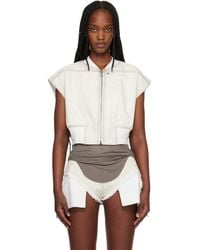 Rick Owens - Off- Temple Tatlin Denim Bomber Vest - Lyst