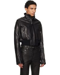 メンズ Rick Owens Alice Strobe レザージャケット ブラック | Lyst