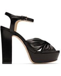 Jimmy Choo - Sandales À Talon Heloise 120 Noires - Lyst
