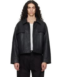 Studio Nicholson - Doyard Leather Jacket - Lyst