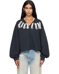 Palm Angels - Big Neck Logo Balloon Crew Sweatshirt - Lyst