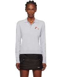 we11done - Double Patched Knit Polo - Lyst