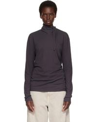 Lemaire - Long-Sleeve Scarf T-Shirt - Lyst