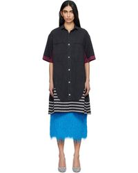 Undercover - Chemise Up1F1402 Noire En Denim - Lyst