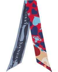 Vivienne Westwood - Hearts & Orbs Twilly Skinny Scarf - Lyst