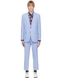 Dries Van Noten - Blue Notched Suit - Lyst