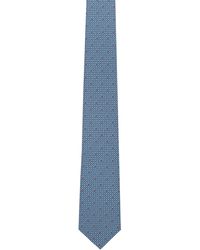 Ferragamo - Cravate bleu et rose en soie à imprimé gancini - Lyst