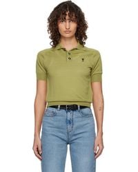 Ami Paris - Wool Short Sleeves Ami De Coeur Polo - Lyst