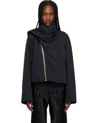 Rick Owens - Temple Cropped Scarf Flight Jacket - Lyst