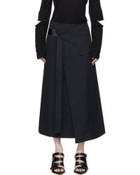Helmut Lang - ネイビー トレンチ ラップ ミディアムスカート - Lyst
