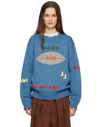 Bode - Pull Spirit Bleu - Lyst