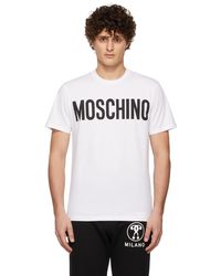 Moschino - ホワイト ロゴ プリントtシャツ - Lyst