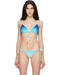 CASABLANCA - Gradient String Beaded Bikini Top - Lyst