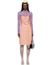 Valentino - Crepponne Chiffon Midi Dress - Lyst