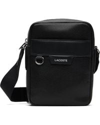 Lacoste - ブラック Ossian レザー サッチェルバッグ - Lyst