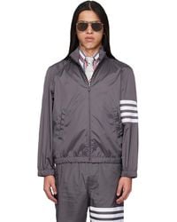 Thom Browne - Shiny Ripstop Raglan 4-Bar Track Jacket - Lyst