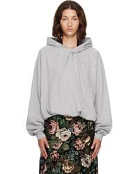 Dries Van Noten - Draped Cotton Hoodie - Lyst
