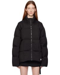 Ambush - Blouson Matelassé Noir À Col Droit - Lyst