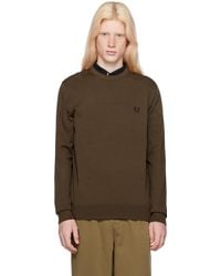 Fred Perry - Brown Classic Sweater - Lyst