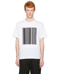 Alexander Wang White Barcode Logo T-shirt