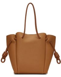 loewe flamenco knot tote tan