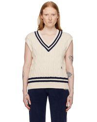 Sporty & Rich - Sportyrich gilet blanc cassé édition prince - Lyst