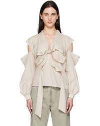 Acne Studios - Cut-Out Bow Blouse - Lyst