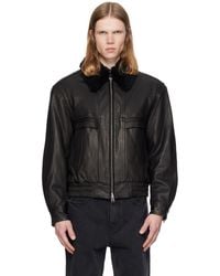 MMIC - Calder Leather Bomber Jacket - Lyst