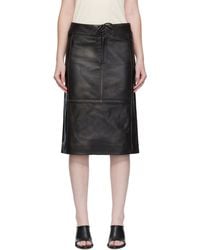 Christopher Esber - Burnished Eddie Leather Midi Skirt - Lyst