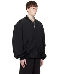 Entire studios Moto Bomber Jacket in Black for Men | Lyst