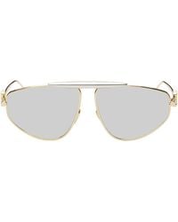 Loewe - Gold & Silver Spoiler New Aviator Sunglasses - Lyst