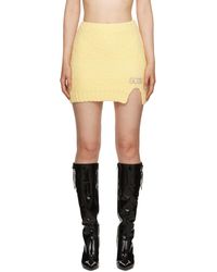 Gcds - Yellow Hairy Mini Skirt - Lyst