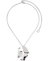 Jil Sander - Silver Large Pendant Necklace - Lyst