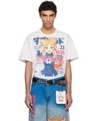 Doublet - T-Shirt Blanc À Image D'Animé Et D'Oreilles De Renard - Lyst