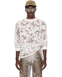 DIESEL - T-shirt à manches longues T-Boxt blanc et - Lyst