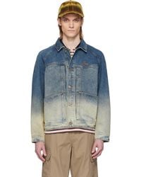 Dime - Blouson Bleu En Denim À Effet Délavé - Lyst
