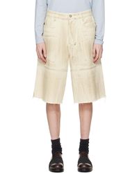 Serapis - ベージュ Tar-Painted Wide Sailor ショートパンツ - Lyst