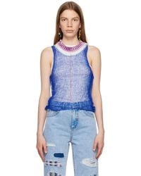 Marni - ブルー カットアウト タンクトップ - Lyst