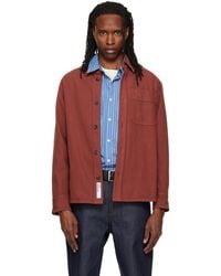 A.P.C. - Burgundy Basile Logo Overshirt - Lyst