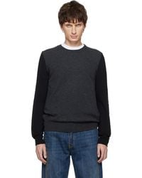 Maison Margiela - Two-Tone Wool Sweater - Lyst